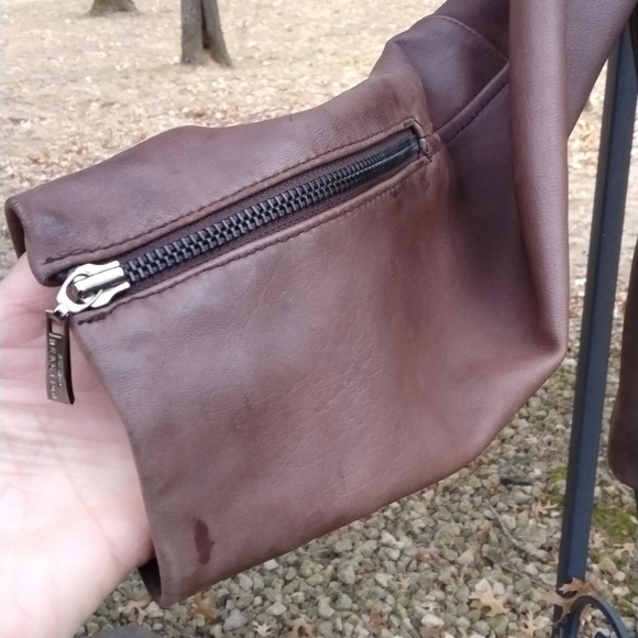 Kenneth Cole Reaction  Leather Zip up Jacket, brown, VINTAGE, SZ  Large - Picture 6 of 14